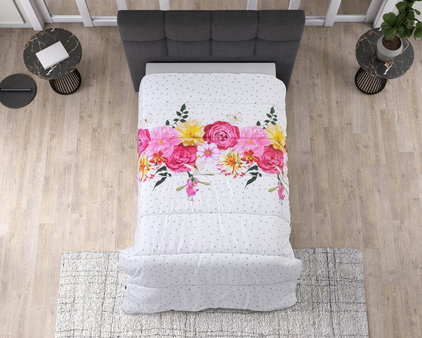 All-in one lazy dekbed Love Garden Wit 240 x 200