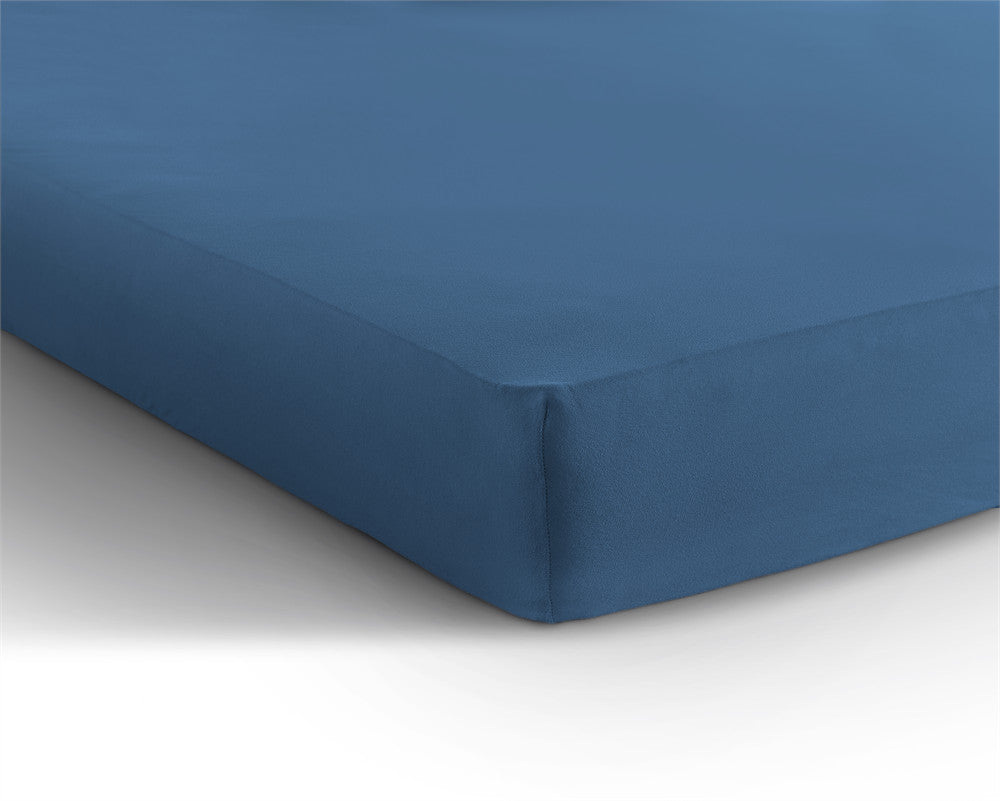 Dubbel Jersey 220 gr. Hoeslaken Blauw 80/100 x 220