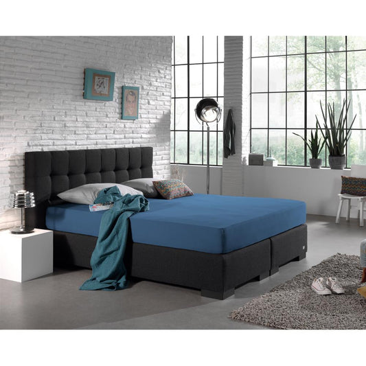 Dubbel Jersey 220 gr. Hoeslaken Blauw 140 x 200/220