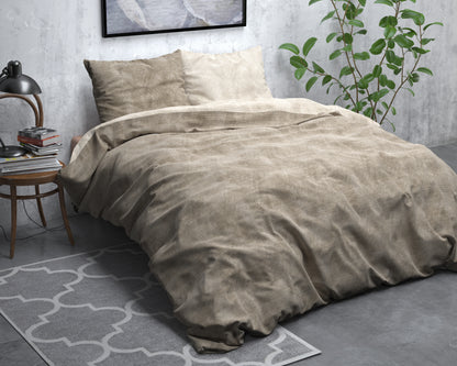 Flanel  Washed Cotton Taupe 140 x 200/220