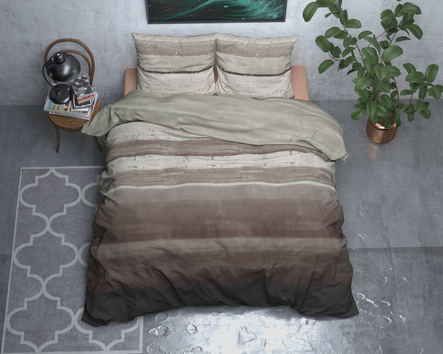 Flanel Marcus Taupe 140 x 200/220