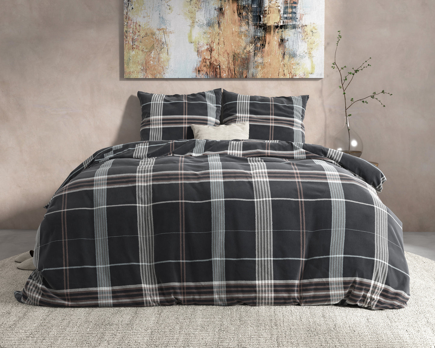 DH Flanel Bruce Taupe 140 x 220