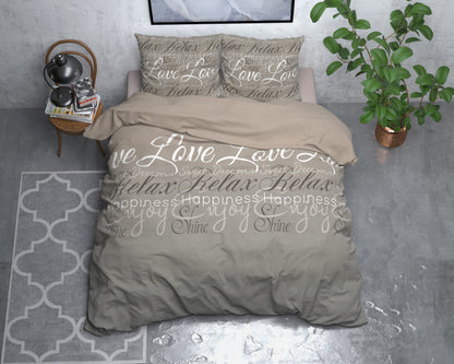 Flanel Love and Relax Taupe 200 x 200/220