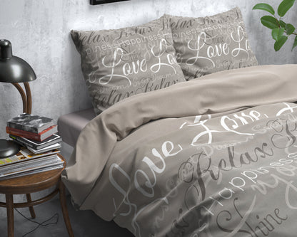 Flanel Love and Relax Taupe 200 x 200/220