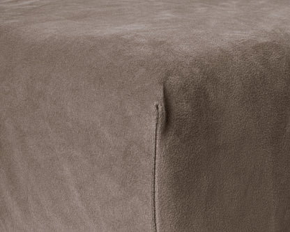 Velvet Hoeslaken Taupe 140 x 200