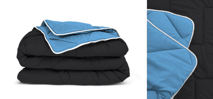 All-in one lazy dekbed Zwart/Blauw 200 x 200