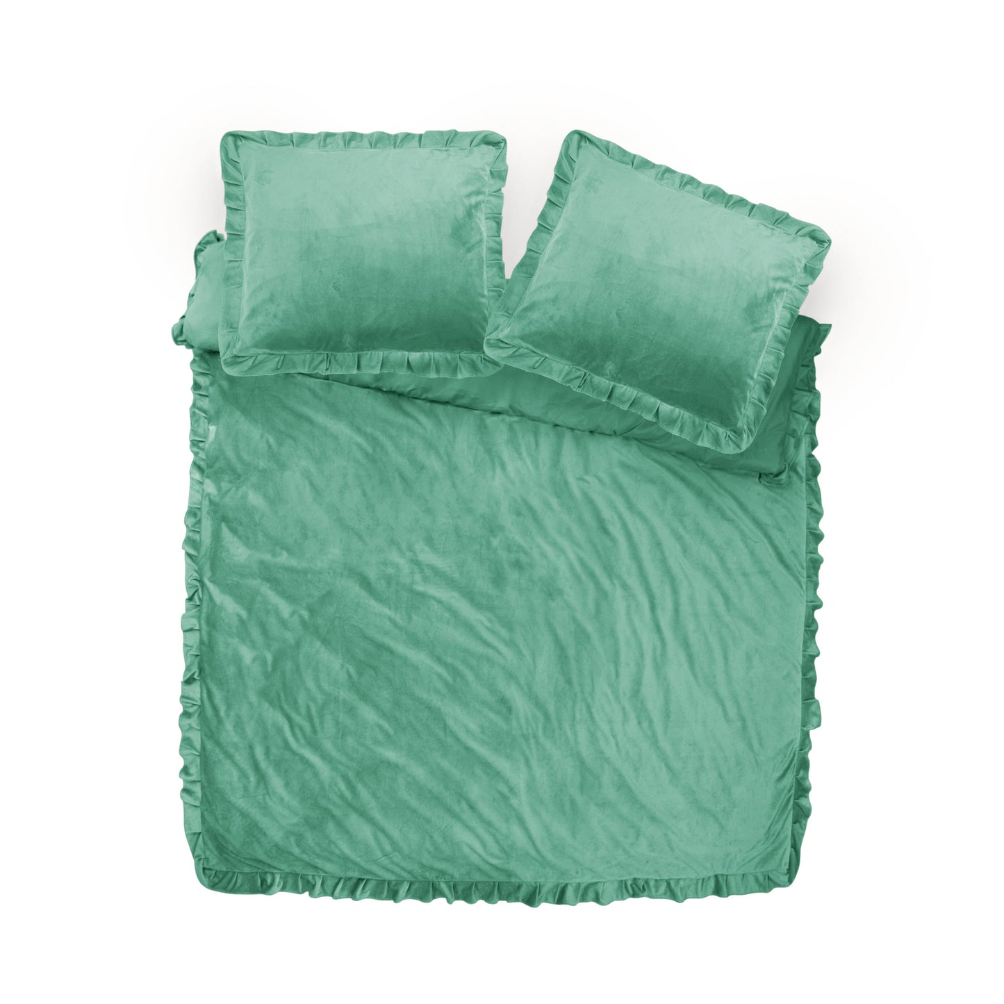 Velvet Ruffles Groen 140 x 220