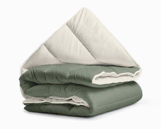 All-in One Lazy dekbed Creme/Groen 140 x 200