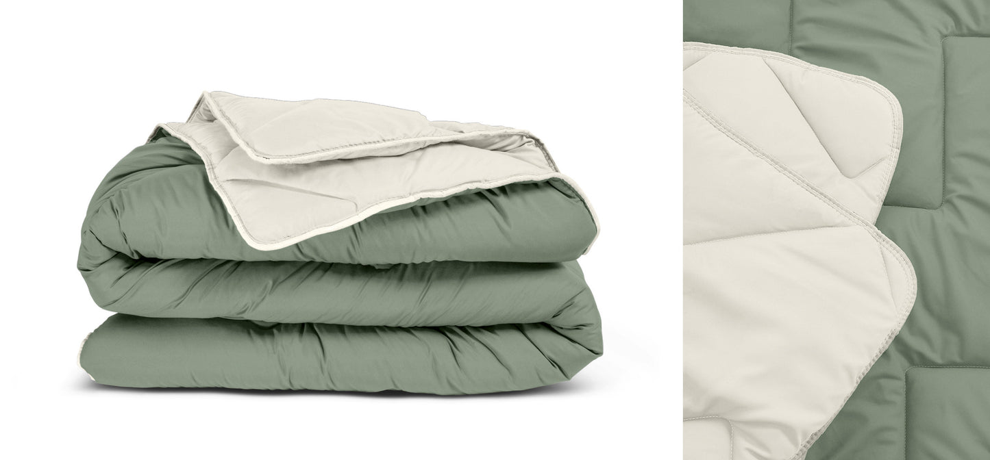 All-in One Lazy dekbed Creme/Groen 200 x 200