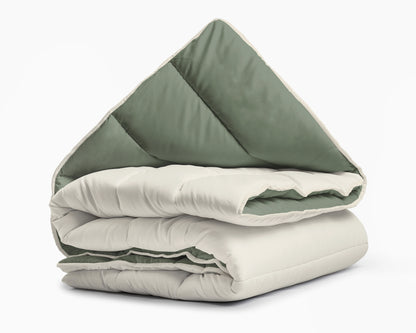 All-in One Lazy dekbed Creme/Groen 200 x 200