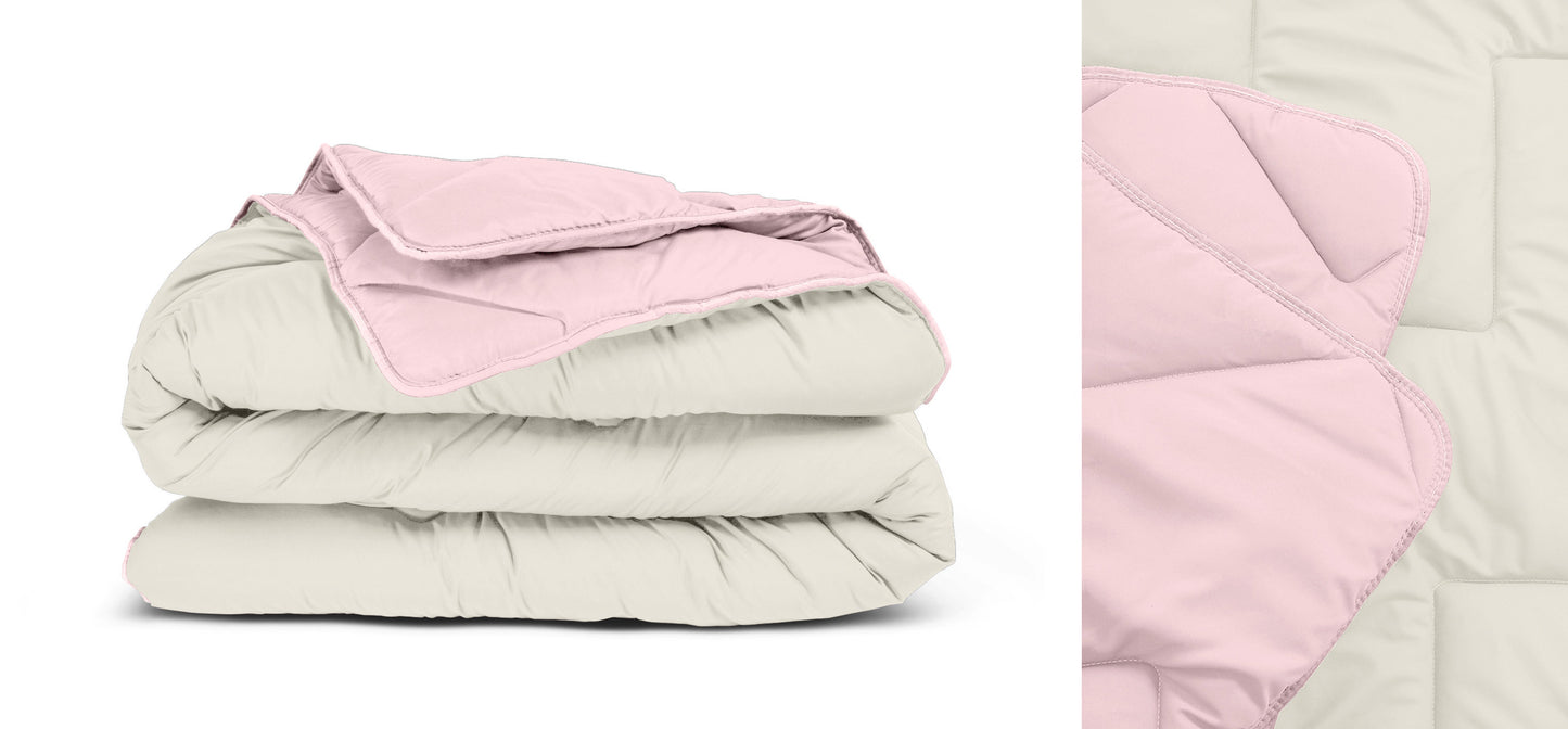 All-in One Lazy dekbed Creme/Roze 140 x 200