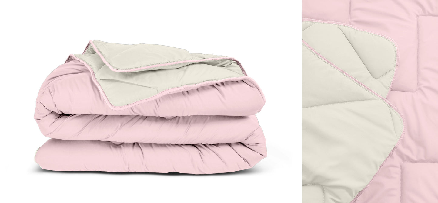 All-in One Lazy dekbed Creme/Roze 140 x 200