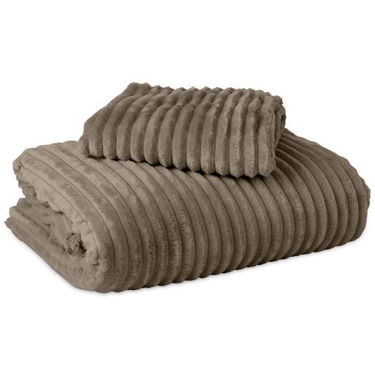 Rib Teddy Taupe 140 x 200/220