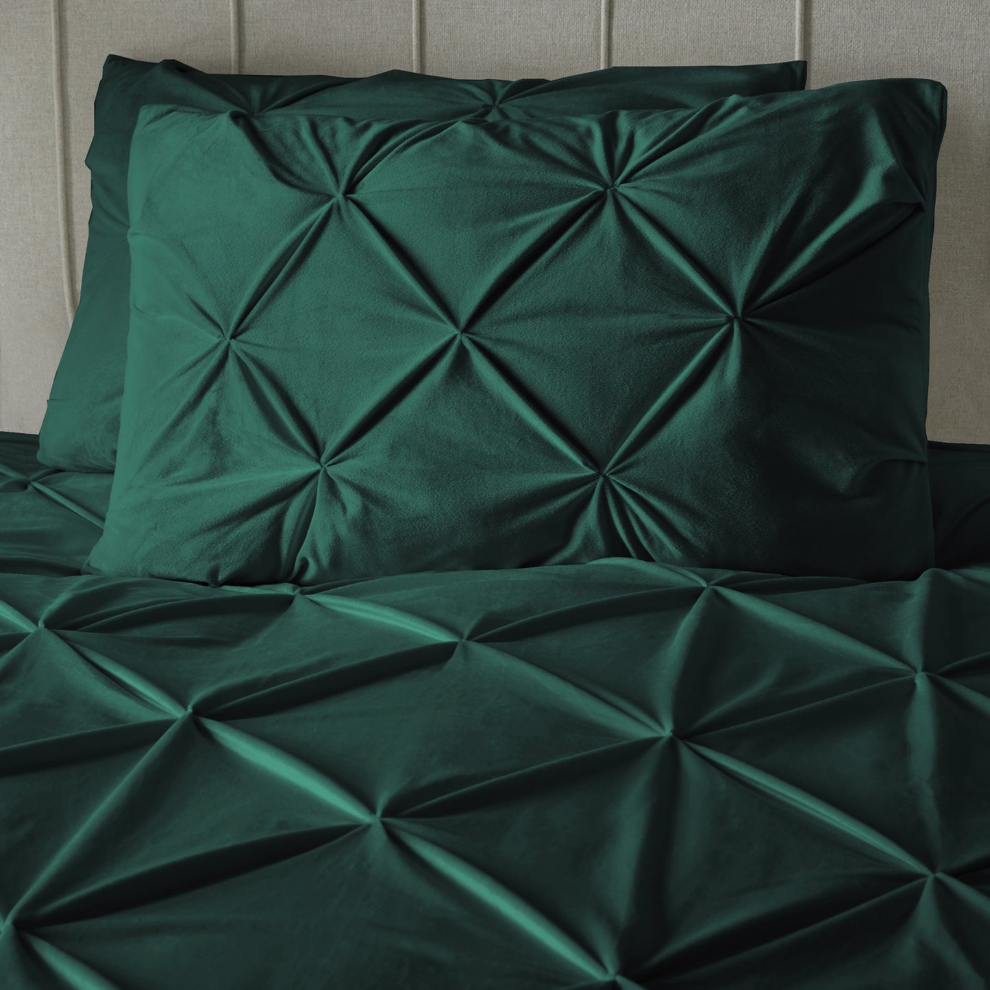 Velvet Pintuck Groen 200 x 200/220