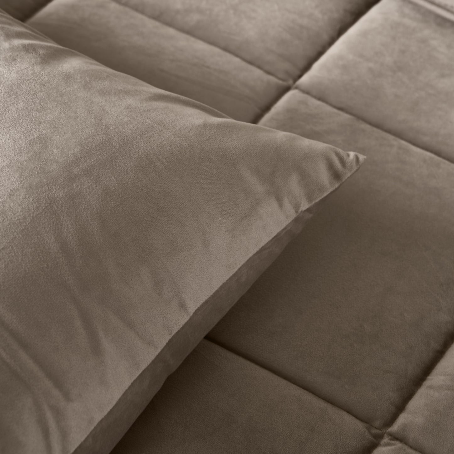 Lazy Velvet Dekbed Taupe/Grijs 140 x 200