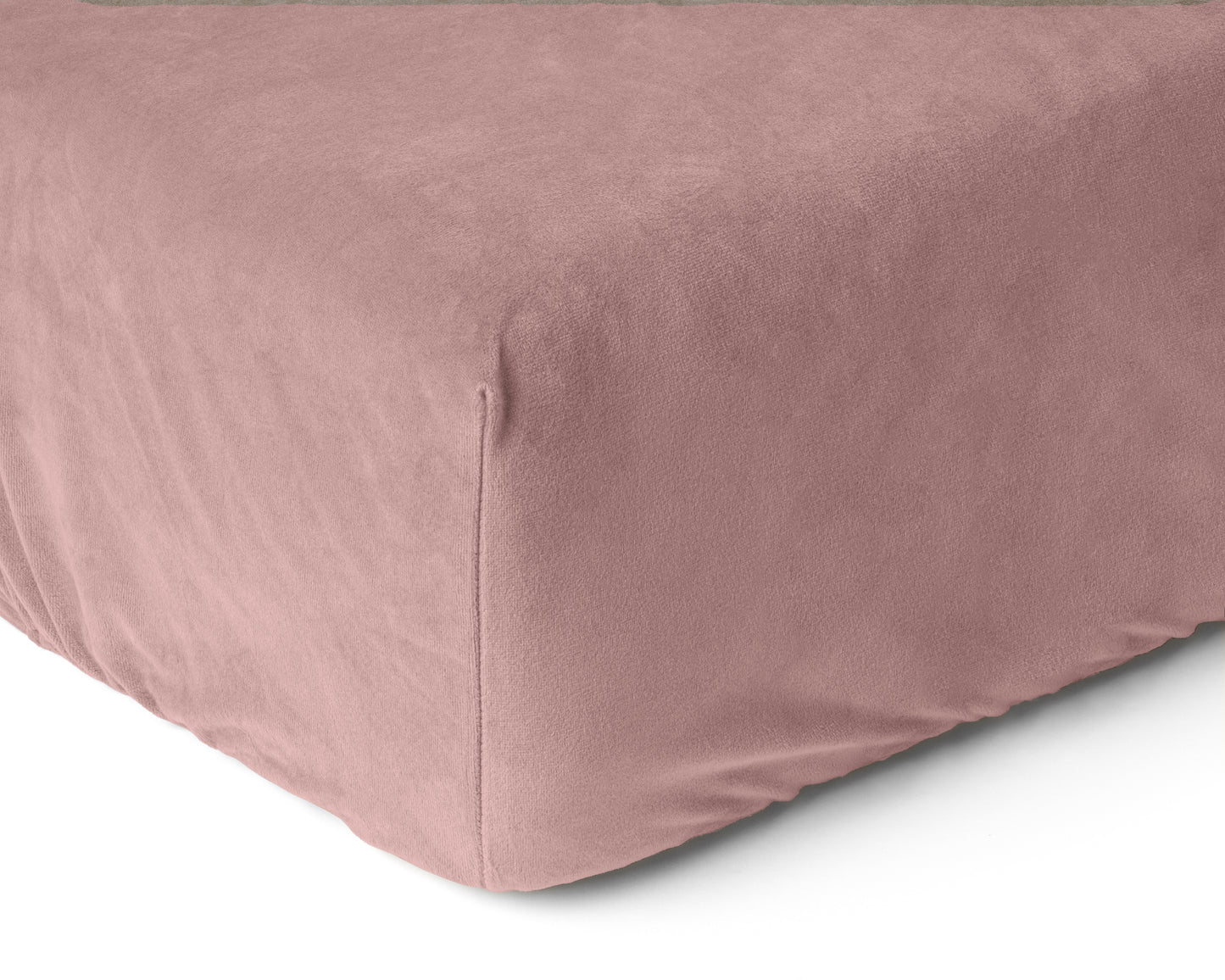 Velvet hoeslaken Oud Roze 90 x 200