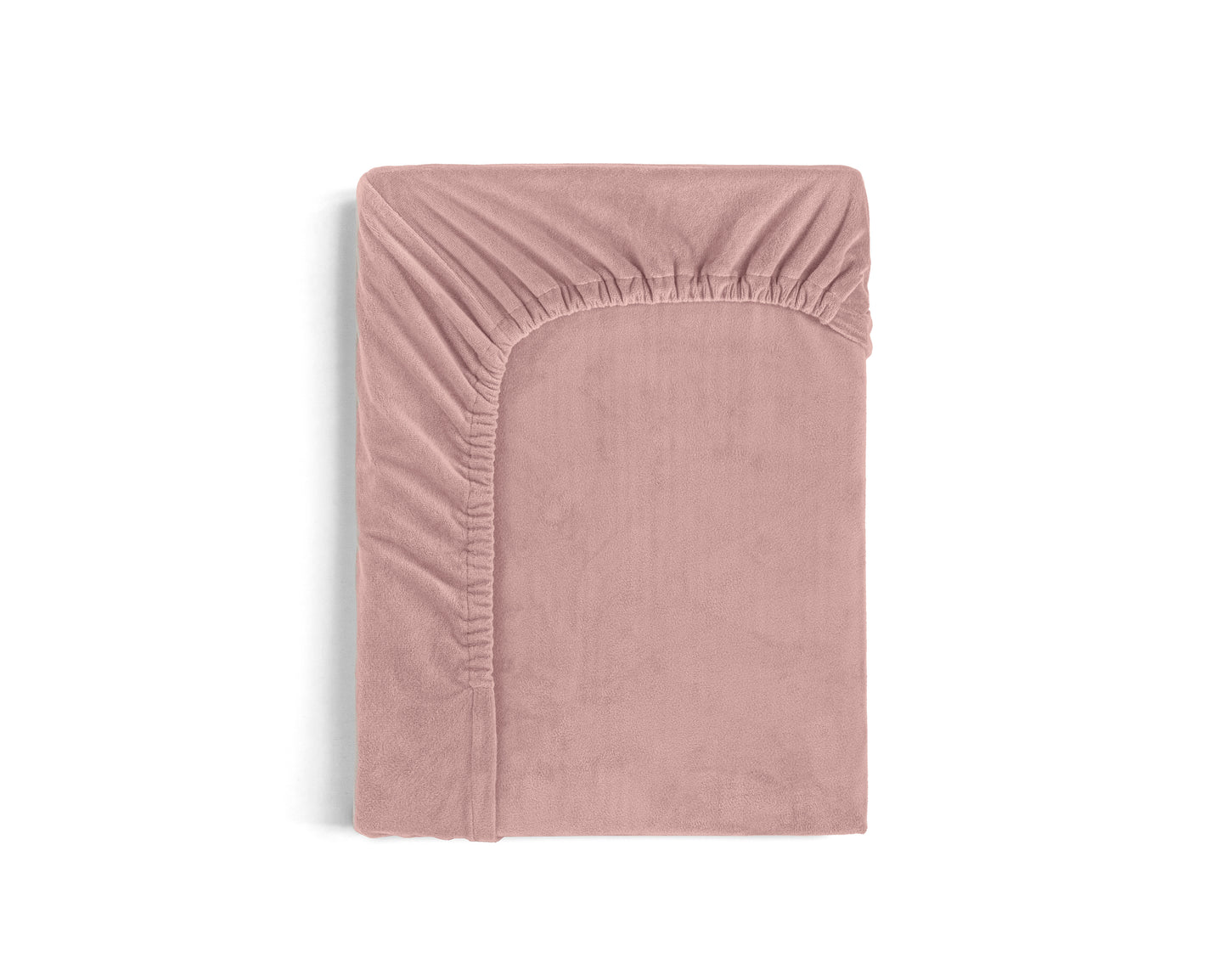 Velvet hoeslaken Oud Roze 140 x 200