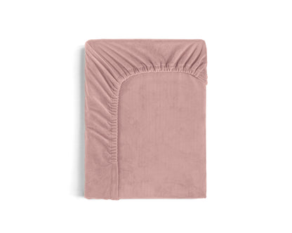 Velvet hoeslaken Oud Roze 160 x 200