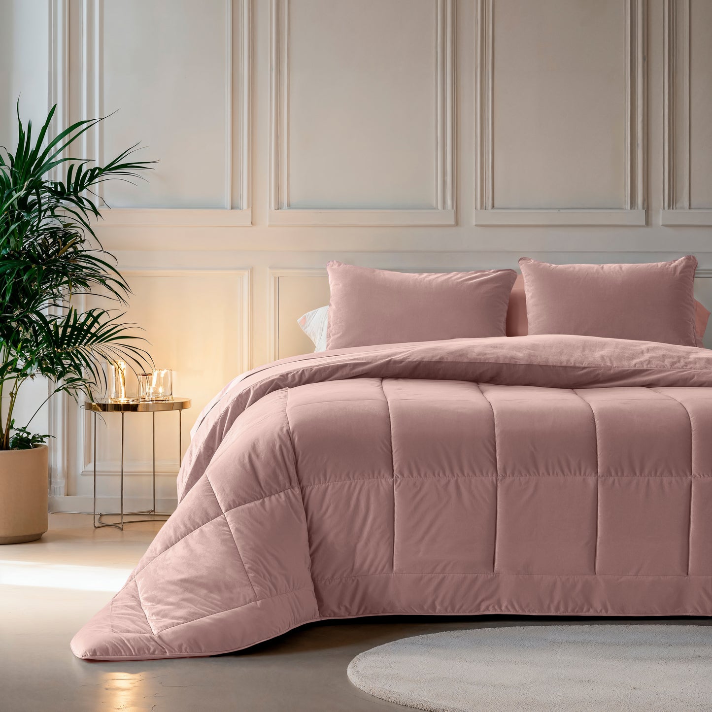 Lazy Velvet Dekbed Oud Roze 140 x 200